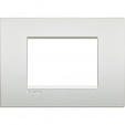 Bticino LivingLight Frame Italian standart Air Pearl white 3- gang