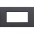 Bticino LivingLight Rāmis Itāļu standarts Air Anthracite 4- vietīgs