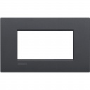 Bticino LivingLight Rāmis Itāļu standarts Air Anthracite 4- vietīgs