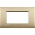 Bticino LivingLight Rāmis Itāļu standarts Air Satin gold 4- vietīgs