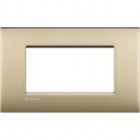 Bticino LivingLight Rāmis Itāļu standarts Air Satin gold 4- vietīgs