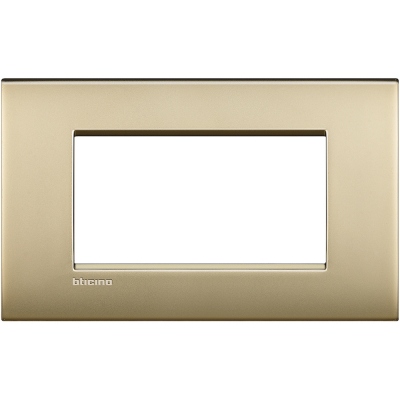 Bticino LivingLight Rāmis Itāļu standarts Air Satin gold 4- vietīgs