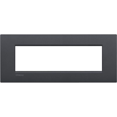 Bticino LivingLight Рамка Итальянский стандарт Air Anthracite 7- местная