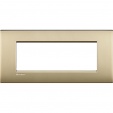 Bticino LivingLight Rāmis Itāļu standarts Air Satin gold 7- vietīgs