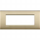 Bticino LivingLight Frame Italian standart Air Satin gold 7- gang