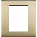 Bticino LivingLight Рамка Итальянский стандарт Air Satin gold 3 + 3- местная