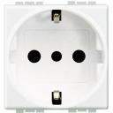 Bticino Living Light white Socket - Italian standart - 2P+E and protected contacts