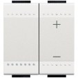 Bticino Living Light balts Tastdimmer 2 moduļi 300/600W (resistive / inductive)