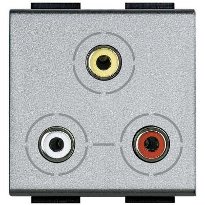 Bticino Living Light tech Socket Audio RCAx3