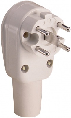 Вилка 25а, дуропласт, белый, 2302010