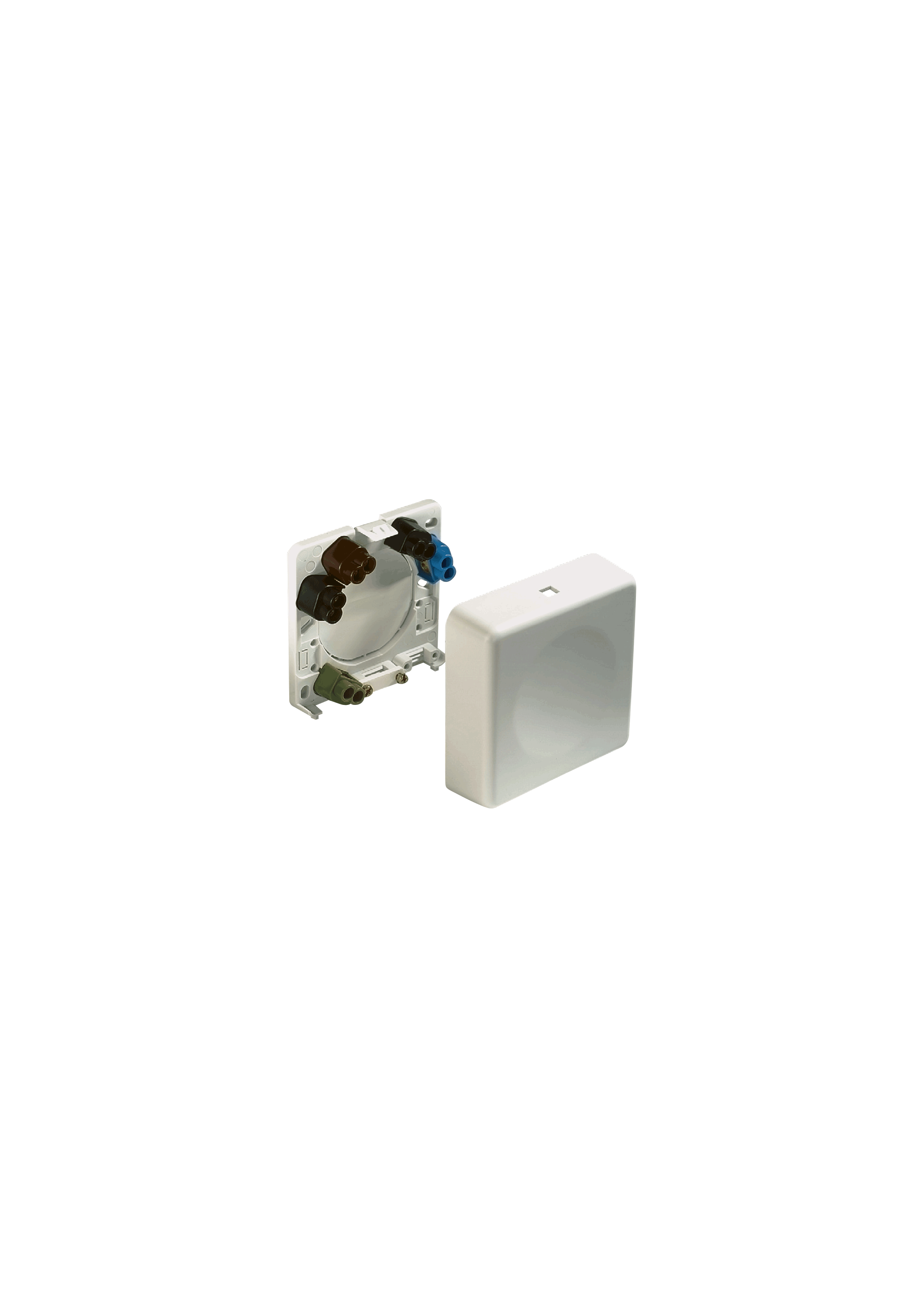 Dedicated socket, surface mounted, white