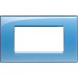Bticino LivingLight Rāmis Itāļu standarts Blue 4- vietīgs