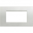 Bticino LivingLight Frame Italian standart Silver 4- gang