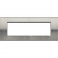 Bticino LivingLight Frame Italian standart Brushed steel 7- gang