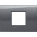 Bticino LivingLight Frame Italian standart Steel 2- gang - wide