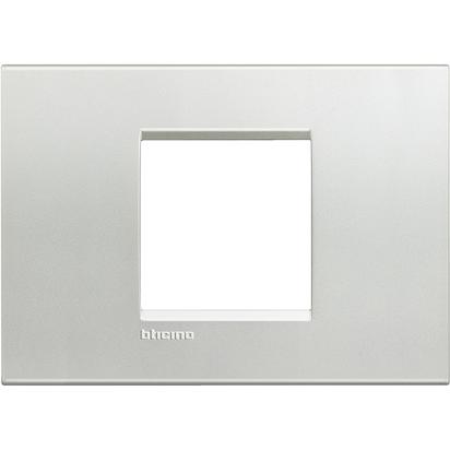Bticino LivingLight Frame Italian standart Silver 2- gang - wide