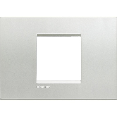 Bticino LivingLight Frame Italian standart Silver 2- gang - wide