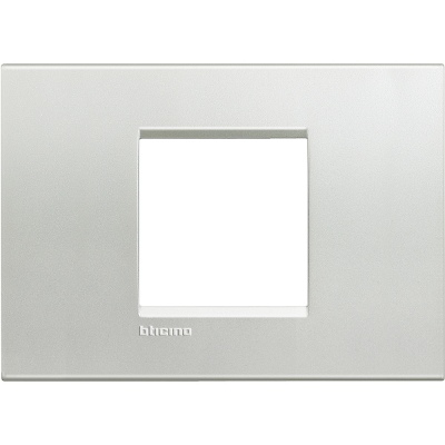 Bticino LivingLight Рамка Итальянский стандарт Silver 2- местная - широкая