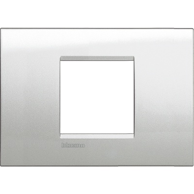 Bticino LivingLight Frame Italian standart Moonlight Silve 2- gang - wide