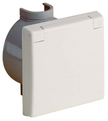 PERILEX flush mounted socket with wall socket, 16 A, IP44 white