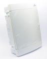 ECM24PO-s plastmasas sadalne sadalne 24 moduļi zemapmetuma, baltas durvis, 15 PE / 2x7 N IP40