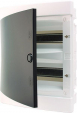 ECM24PT-s plastmasas sadalne 24 moduļi zemapmetuma, caurspidigs durvis IP40, 15 PE / 2x7 N