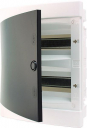 ECM24PT-s plastmasas sadalne 24 moduļi zemapmetuma, caurspidigs durvis IP40, 15 PE / 2x7 N