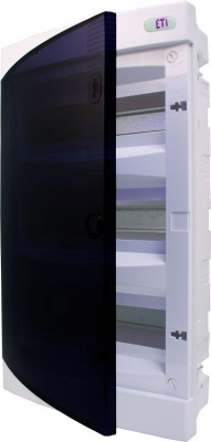 ECM36PT-s plastmasas sadalne sadalne 36 moduļi zemapmetuma, caurspīdīgas durvis , 28 PE / 4x6 N IP40