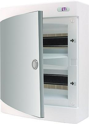 ECT24PO-s plastmasas sadalne sadalne 24 moduļi virsapmetuma baltas durvis , 15 PE / 2x7 N IP40