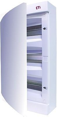 ECT36PO-s plastmasas sadalne 36 moduļi virsapmetuma, baltas durvis 28 PE / 4x6 N IP40