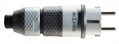 SCHUKO plug, grey, 2C-Technology, 2 earthing systems, quick-release mechanism, IP54