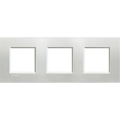 Bticino LivingLight Frame Silver 3- gang