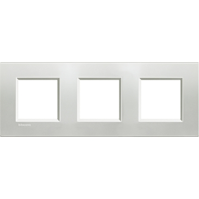 Bticino LivingLight Frame Silver 3- gang