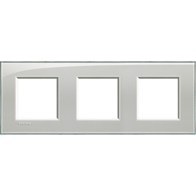 Bticino LivingLight Frame Cold grey 3- gang