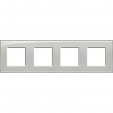 Bticino LivingLight Frame Cold grey 4- gang
