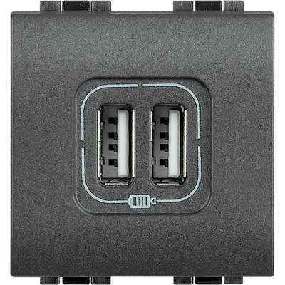 Bticino Living Light anthracite Socket USB 2 modules