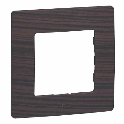 Plate Niloe - 1 gang - dark wood