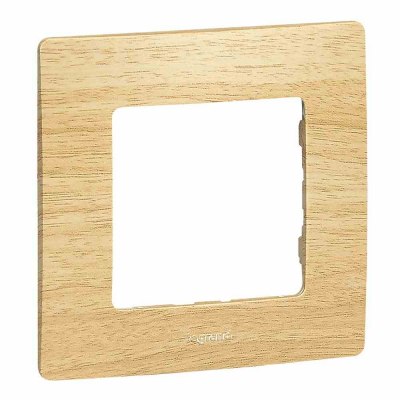 Plate Niloe - 1 gang - light wood