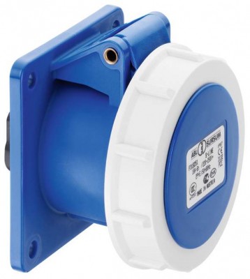 Power socket panel mounting 2P+E 16A (56x56) IP67