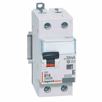 RX3 (DX3) Fl-slēdzis 1P+ND  B16 10kA  AC 30mA  AC Type