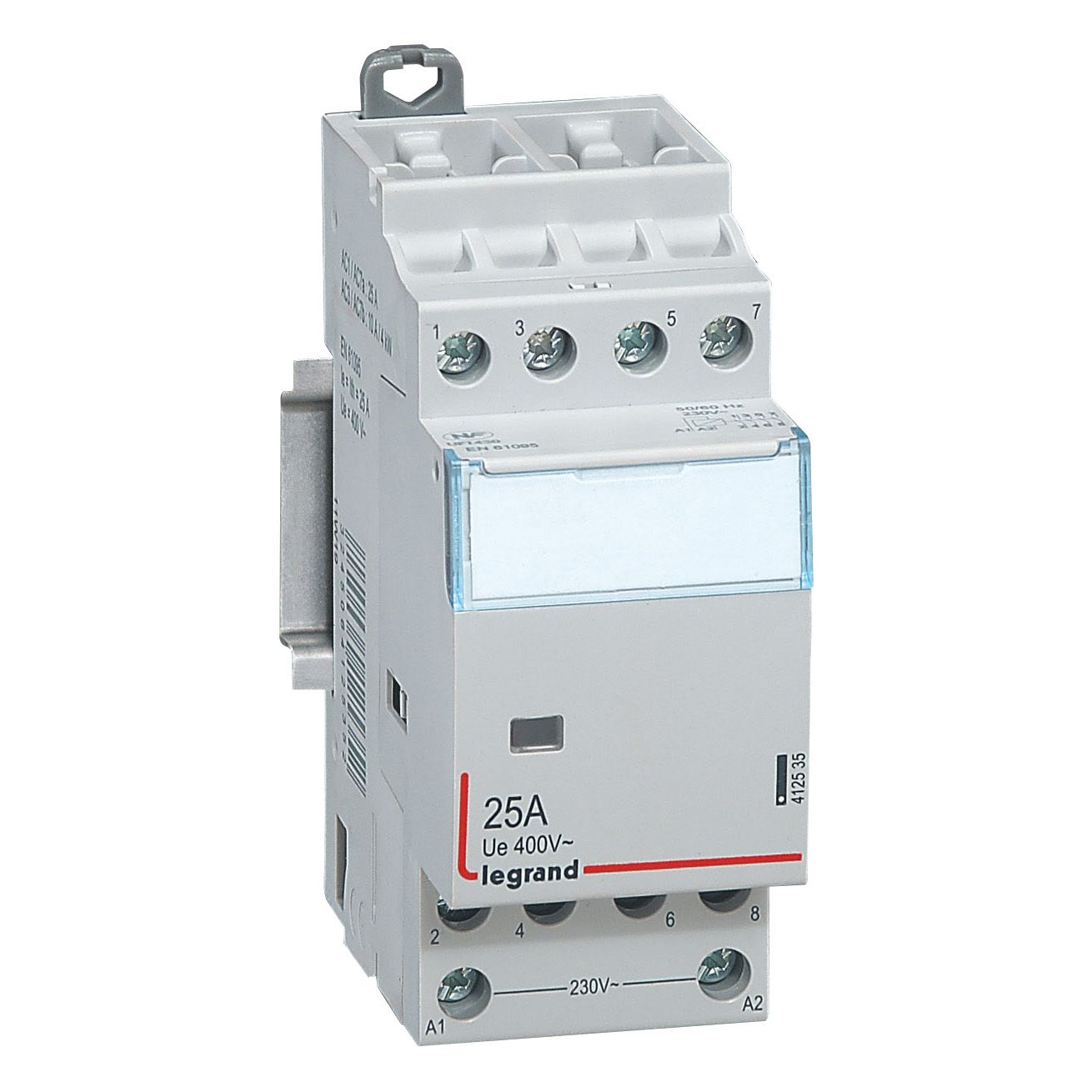 Power contactor CX? - with 230 V~ coll - 4P - 400 V~ - 25 A - 4 N/O