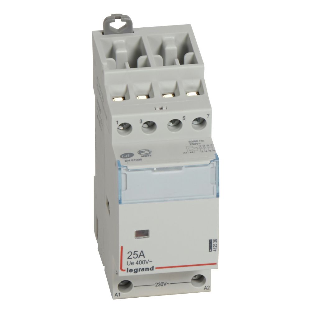 Power contactor CX? - with 230 V~ coll - 4P - 400 V~ - 25 A - 4 N/C