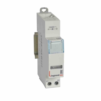 LED indicator - white 110/400 V~ - 1 module