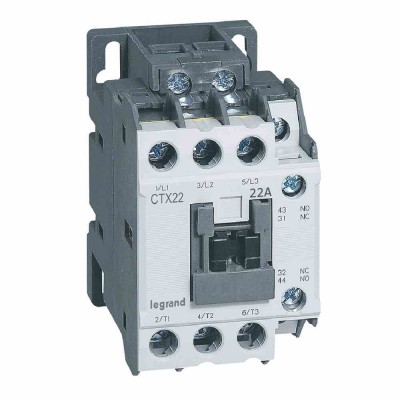 3-pole contactors CTX? 22 - 22 A - 230 V~ - 1 NO + 1 NC - screw terminals