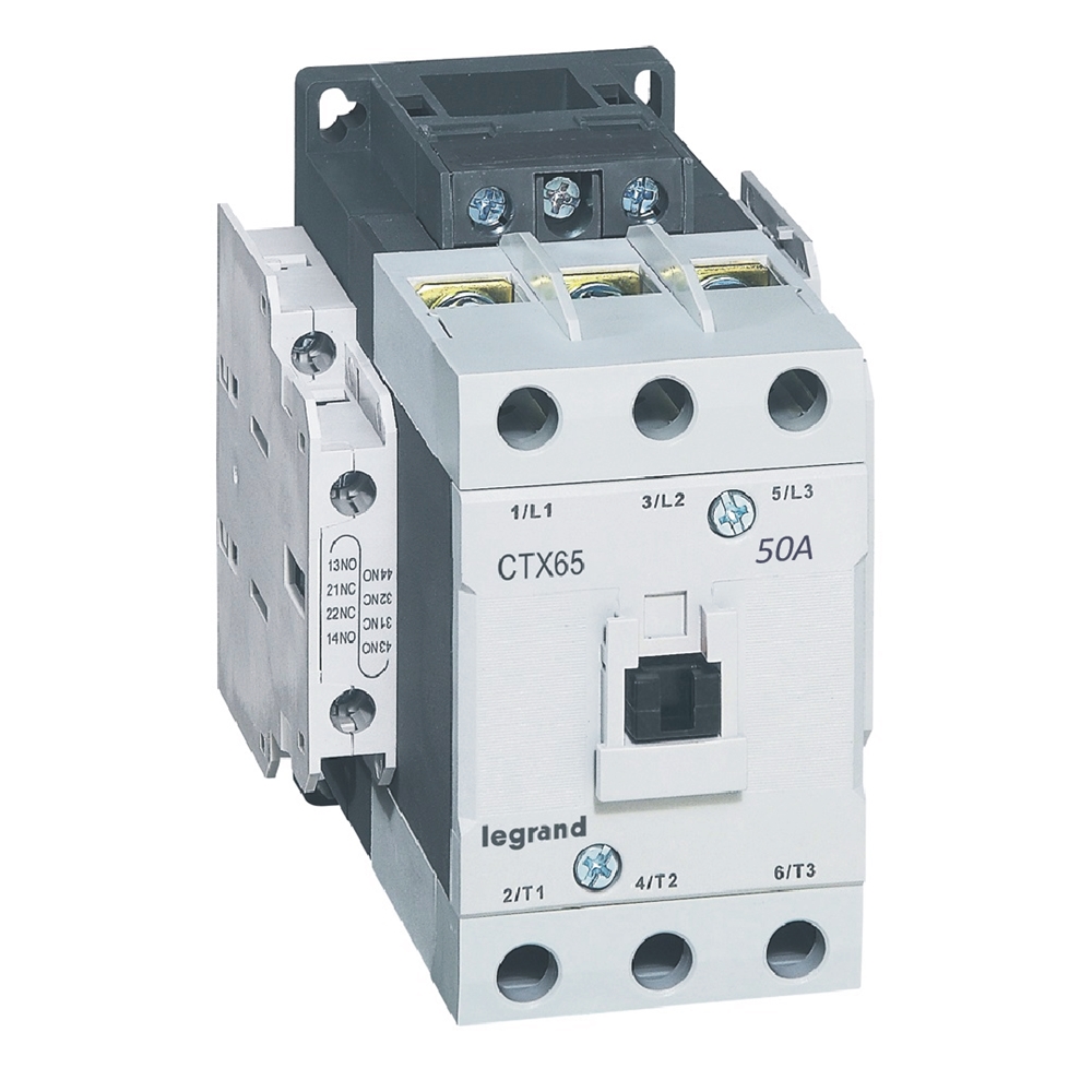 3-pole contactors CTX? 65 - 50 A - 230 V~ - 2 NO + 2 NC - screw terminals