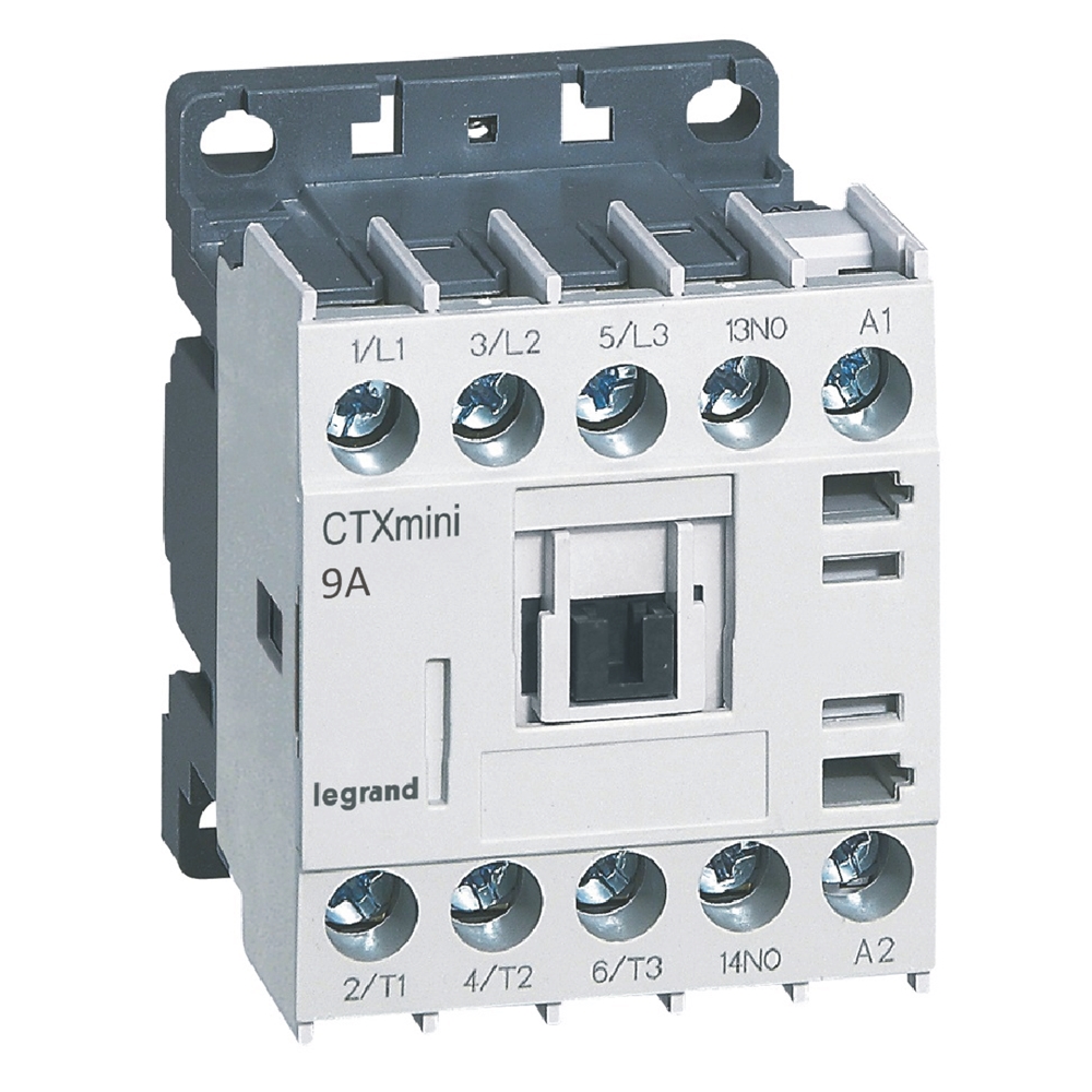 3-pole mini contactors CTX? - 9 A (AC3) - 24 V~ - 1 NO - screw terminals
