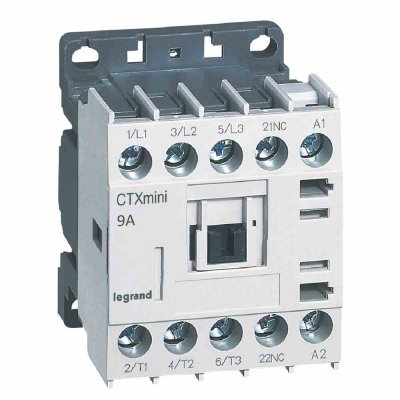 3-pole mini contactors CTX? - 9 A (AC3) - 230 V~ - 1 NC - screw terminals