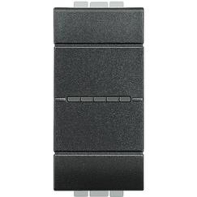 Bticino Living Light антрацит Axial Звонковая кнопка NO 1 модуль