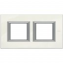 Bticino Axolute  RECTANGULAR white Limoges Rāmis 2 vietigs