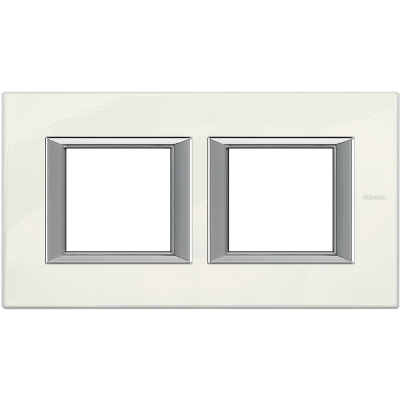 Bticino Axolute  RECTANGULAR white Limoges Rāmis 2 vietigs